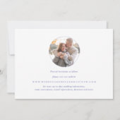 Foto: Elegant Paars Monogram Wedding Save The Date (Achterkant)