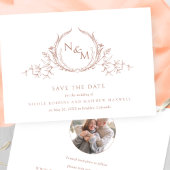 Foto: Elegant Peach Monogram Wedding Save The Date