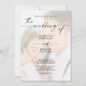 Foto Elegant Photo Wedding Invitation Kaart (Voorkant)