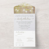 Foto Elegant Rustic Forest Grove Mason Jar All In One Uitnodiging (Binnen)