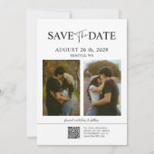 Foto Elegant Save the Date Uitnodiging (Achterkant)