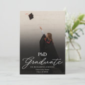Foto Elegant Schrifttype Promotiefeest Kaart (Staand voorkant)