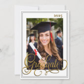 Foto Elegant Script Afstuderen Open Huis Kaart (Voorkant)