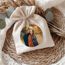 Foto Elegant Script Boho Wedding Bedankjes Labels