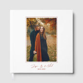 Foto Elegant Script Boho Wedding Welkom Teken Gastenboek (Voorkant)