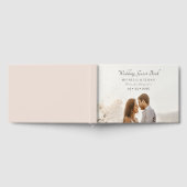 Foto Elegant Script Dusty Pink Wedding Gastenboek (Volledig)