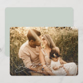 Foto Elegant Script Easter Blessing Feestdagenkaart (Voorkant / Achterkant)