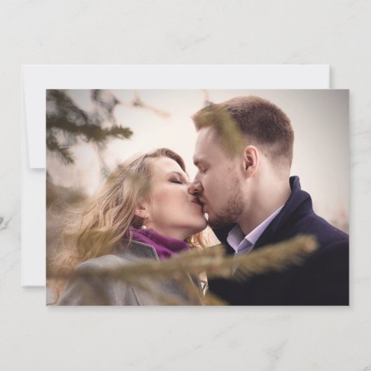 Foto elegant script simpel modern bruiloft save the date (Achterkant)