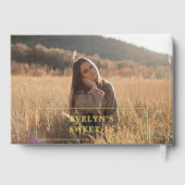 Foto Elegant Simple Sweet 16 Gastenboek (Achterkant)