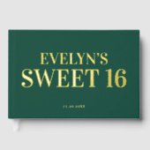 Foto Elegant Simple Sweet 16 Gastenboek (Voorkant)