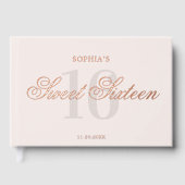 Foto Elegant Simple Sweet 16 Gastenboek (Voorkant)