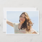 FOTO Elegant Sunflower Eucalyptus Afstuderen Bedankkaart (Achterkant)