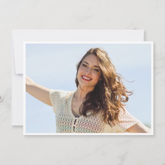 FOTO Elegant Sunflower Eucalyptus Afstuderen Bedankkaart (Achterkant)