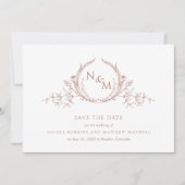 Foto: Elegant Terracotta Monogram Wedding Save The Date (Voorkant)