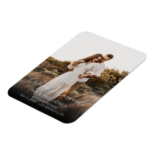Foto Elegant Typography Wedding Vertical 2 Magneet (Linkerzijde)