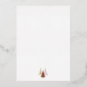 Foto Elegant Vrolijk Kerstscript Goud Modern Folie Feestdagenkaart (Achterkant)