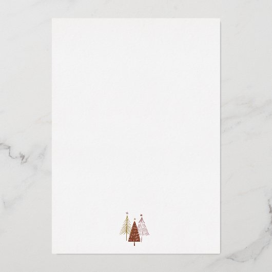 Foto Elegant Vrolijk Kerstscript Goud Modern Folie Feestdagenkaart (Achterkant)