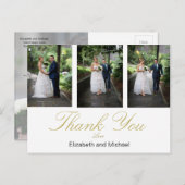 Foto Elegant Wedding Bedankt Briefkaart (Voorkant / Achterkant)