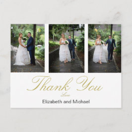 Foto Elegant Wedding Bedankt Briefkaart