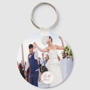 Foto Elegant Wedding Monogram Sleutelhanger