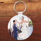 Foto Elegant Wedding Monogram Sleutelhanger (Voorkant)