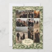 Foto Elegant White Holly Christmas Feestdagenkaart (Voorkant)