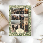 Foto Elegant White Holly Christmas Feestdagenkaart