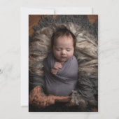 Foto Elegant Zwart Goud Hemeldoop Kaart (Achterkant)