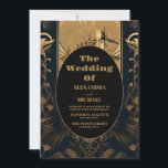 Foto Elegante Art Deco Peacocks Bruiloft Kaart<br><div class="desc">Introductie van onze foto Elegante Art Deco bruiloft uitnodiging! Deze uitnodiging combineert de glamour van de Art Deco stijl naadloos met een persoonlijke touch. Het geometrische en Art Deco-ontwerp voegt een weelderig en stijlvol element toe aan uw huwelijksbriefpapier, waardoor een sfeer van luxe en verfijning wordt gecreëerd. Wat deze uitnodiging...</div>