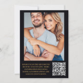 Foto Elegante Art Deco Peacocks Bruiloft Kaart (Achterkant)