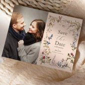 Foto Elegante bloemenbruiloft Save The Date