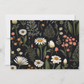 Foto Elegante Boho Wildflower bruiloft Save The Date (Achterkant)