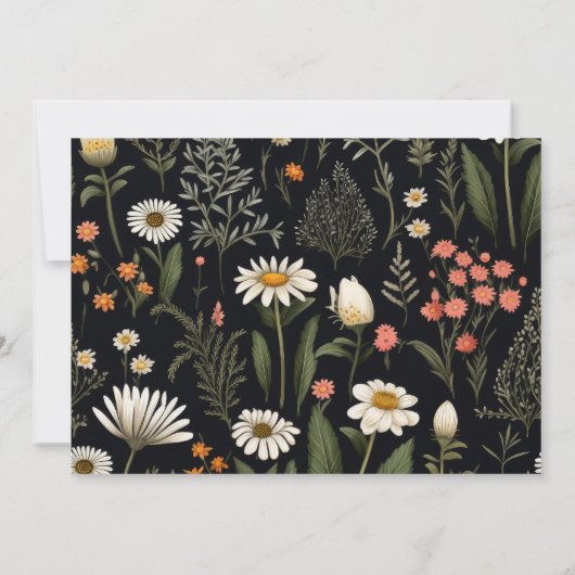 Foto Elegante Boho Wildflower bruiloft Save The Date (Achterkant)