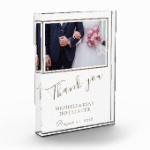 Foto Elegante Dankjewel Bruiloftsfoto Blok (Links)