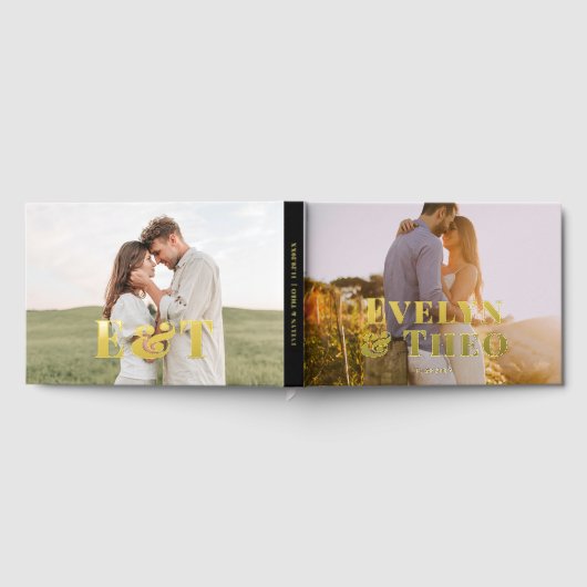 Foto Elegante eenvoudige bruiloft Gastenboek (Volledig)