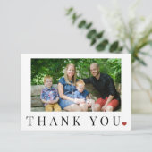 Foto elegante eenvoudige zwart-wit bedankt  (Staand voorkant)