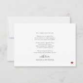 Foto elegante eenvoudige zwart-wit bedankt  (Achterkant)