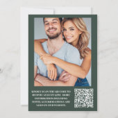 Foto Elegante Floral Art Nouveau bruiloft Kaart (Achterkant)