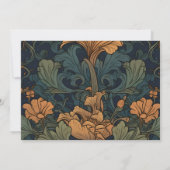 Foto Elegante Floral Art Nouveau bruiloft Save The Date (Achterkant)