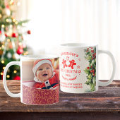 Foto Elegante Floral Baby's Eerste Kerstmis Koffiemok