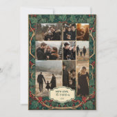 Foto Elegante  Holly Christmas Feestdagenkaart (Voorkant)