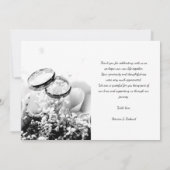 Foto Elegante kalligrafie bruiloft dank u Kaart (Achterkant)