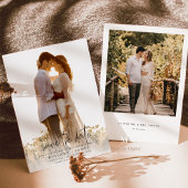 Foto Elegante Kalligrafie Bruiloft Save the Date Kaart