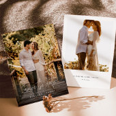 Foto Elegante Kalligrafie Bruiloft Save the Date Kaart