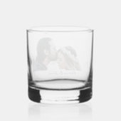 Foto Elegante kalligrafie bruiloft Whisky Glas (Achterkant)