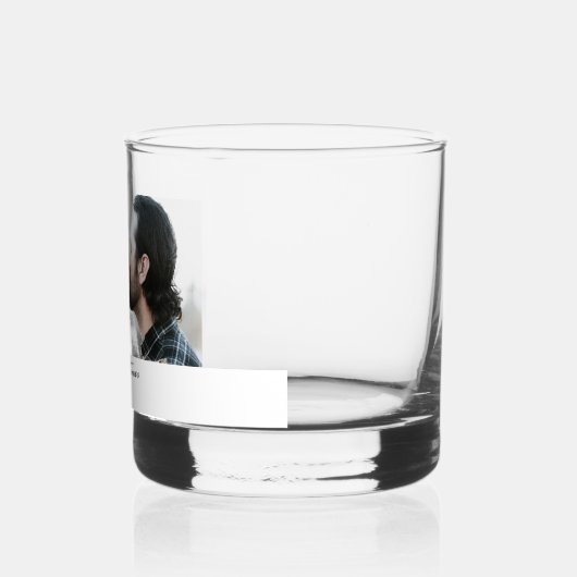 Foto Elegante kalligrafie bruiloft Whisky Glas (Links)