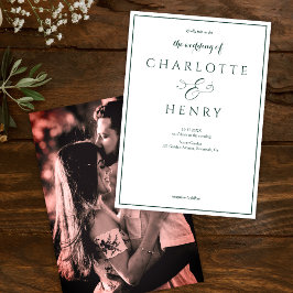 Foto Elegante kalligrafie Script bruiloft Kaart