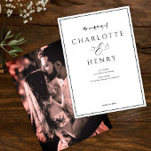 Foto Elegante kalligrafie Script bruiloft Kaart