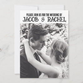 FOTO ELEGANTE MINIMALISTISCHE BRUILOFT UITNODIGING