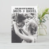 FOTO ELEGANTE MINIMALISTISCHE BRUILOFT UITNODIGING (Staand voorkant)